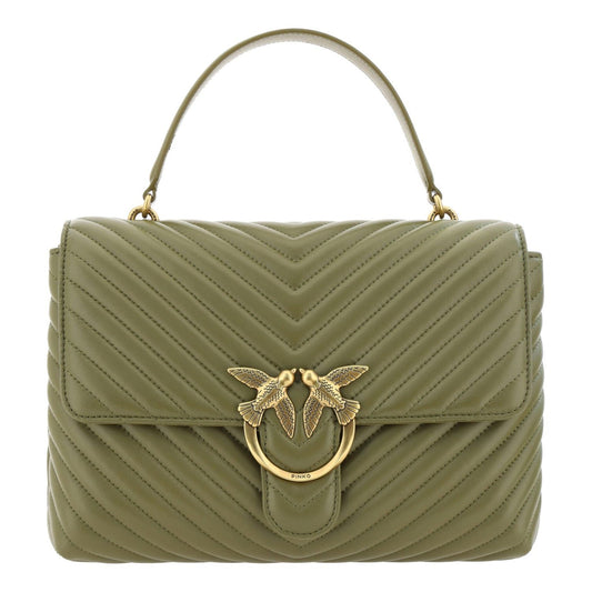 PINKO Emerald Elegance Calf Leather Handbag PINKO