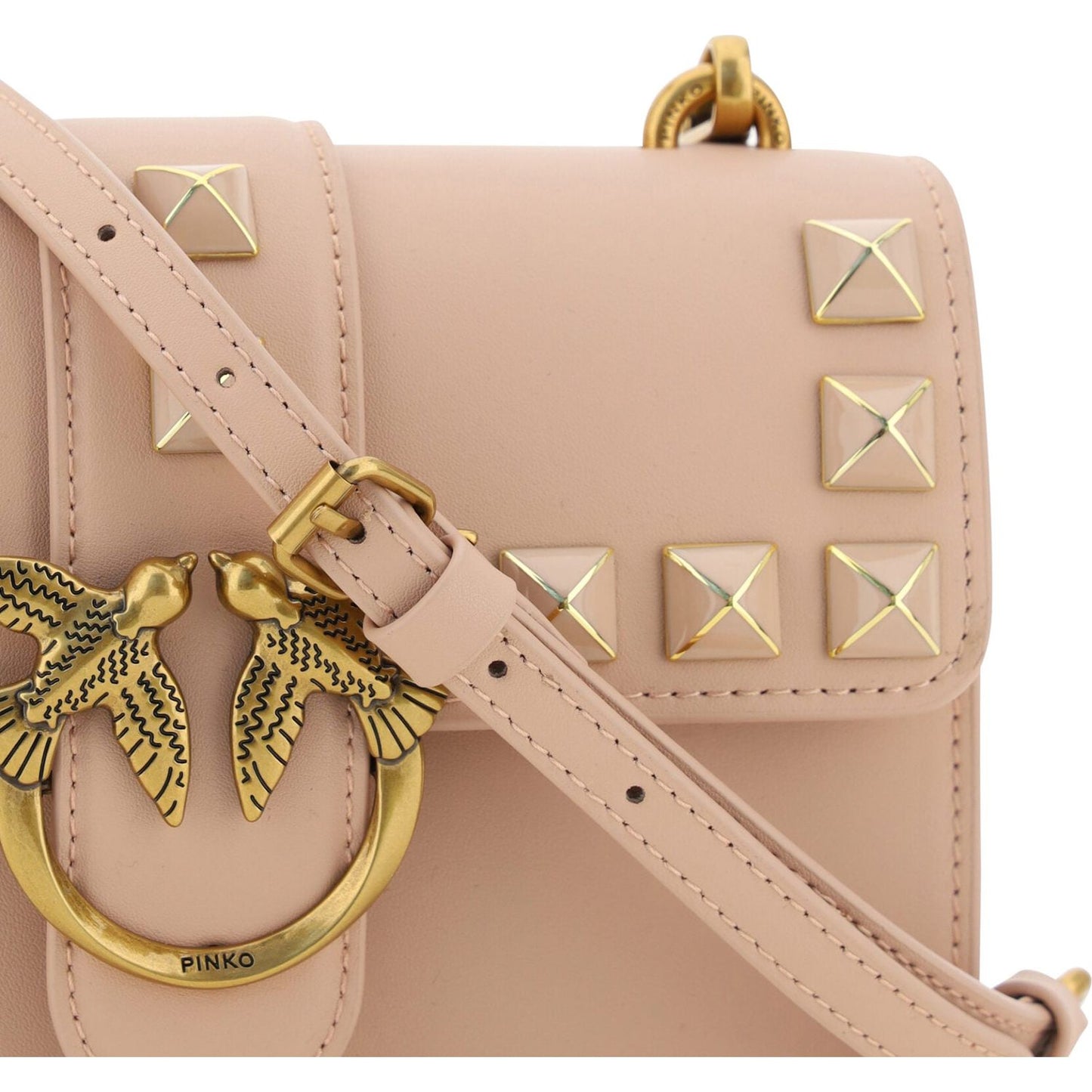 PINKO Chic Pink Cipria Mini Love Shoulder Bag PINKO