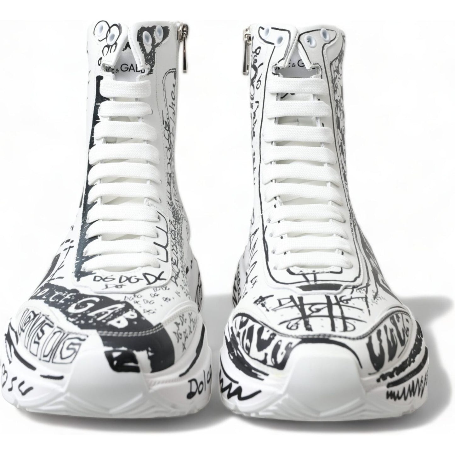 Dolce & Gabbana Daymaster Graffiti Print Mid Top Sneakers Dolce & Gabbana