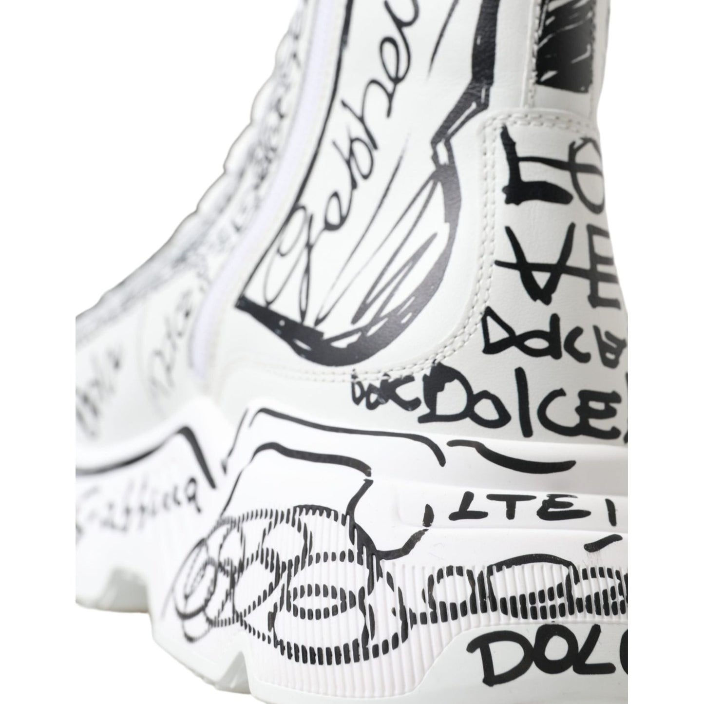 Dolce & Gabbana Daymaster Graffiti Print Mid Top Sneakers Dolce & Gabbana