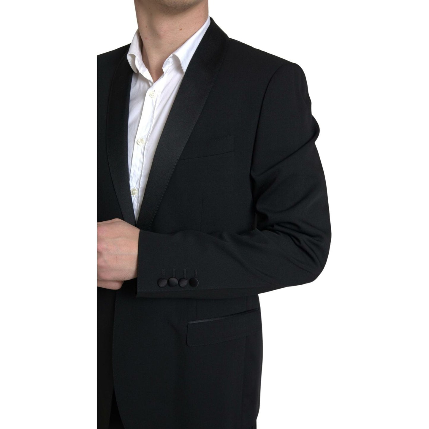 Dolce & Gabbana Elegant Black Slim Fit Two-Piece Suit Dolce & Gabbana