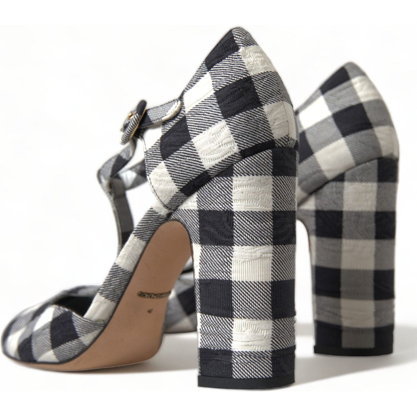 Dolce & Gabbana Chic Gingham T-Strap Pumps: Timeless Mary Jane Heels Dolce & Gabbana