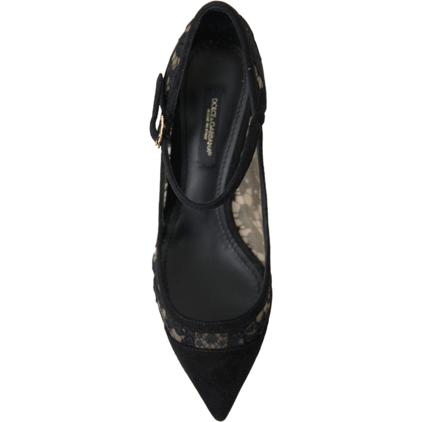 Dolce & Gabbana Elegant Black Taormina Lace Heels Dolce & Gabbana