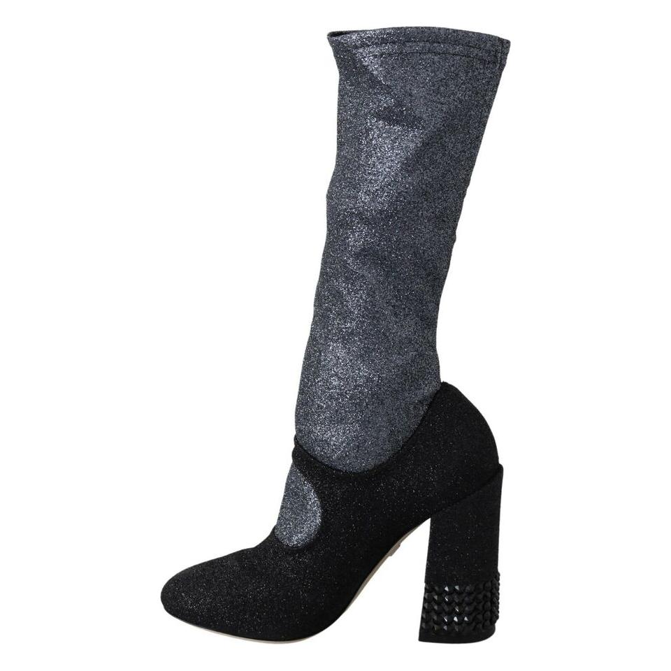 Dolce & Gabbana Glamorous Crystal-Embellished Booties Dolce & Gabbana