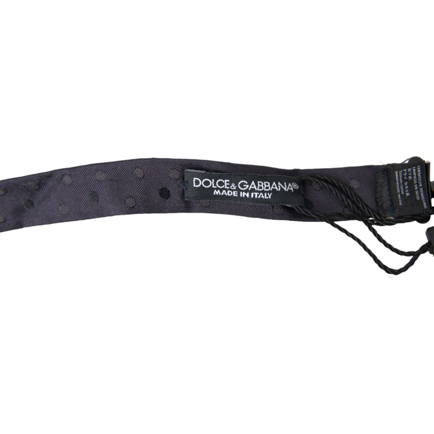 Dolce & Gabbana Blue Polka Dot Silk Adjustable Neck Men Papillon Bow Tie