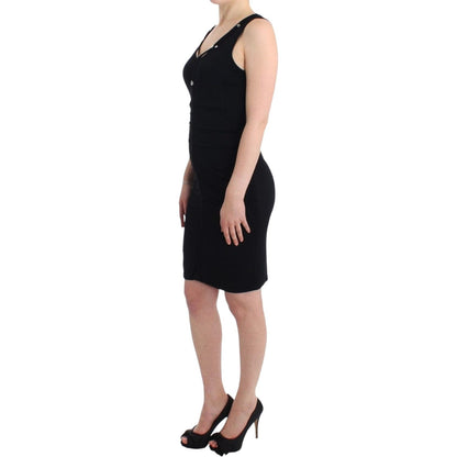 Roccobarocco Black pencil sheath dress