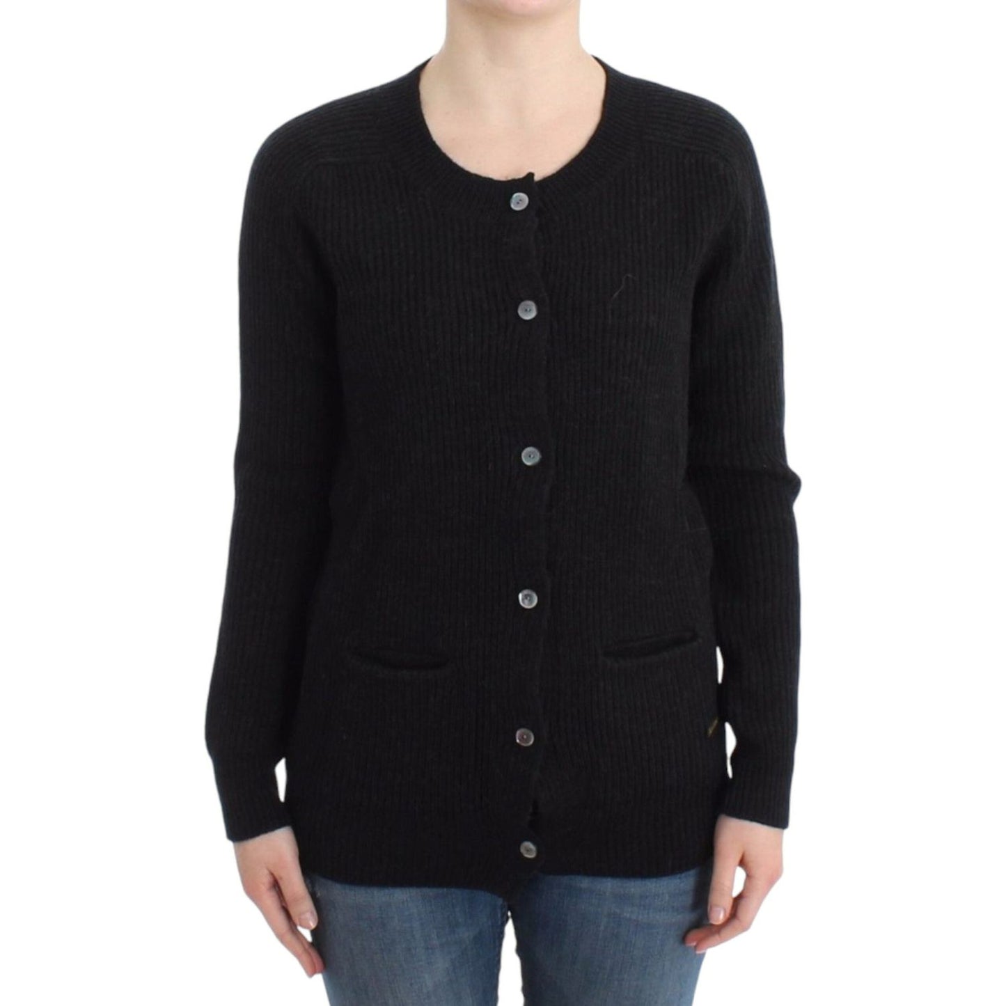 John Galliano Black wool cardigan
