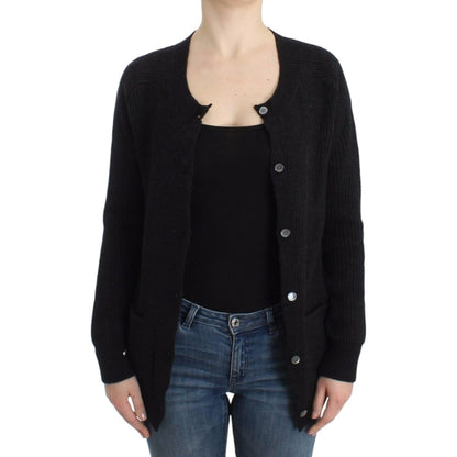John Galliano Black wool cardigan
