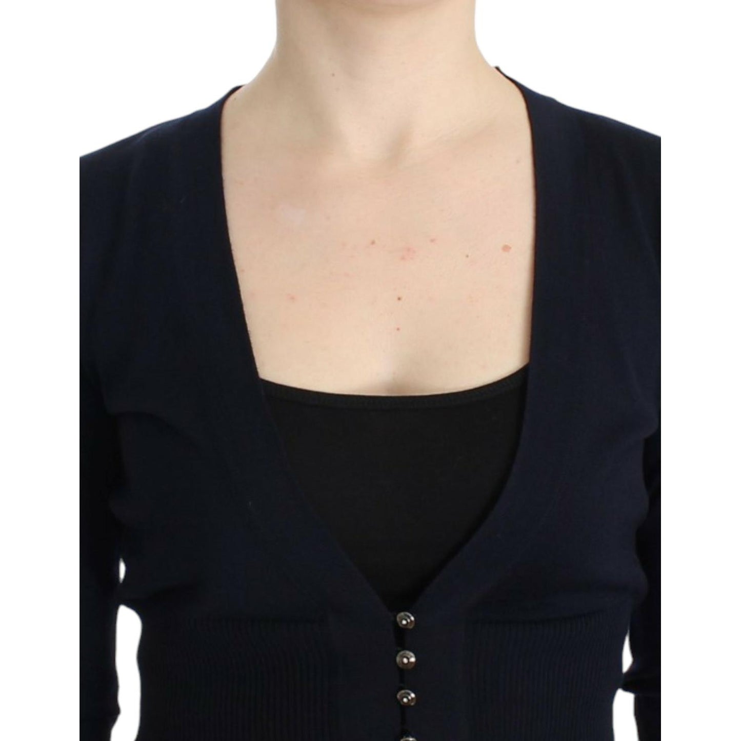 Cavalli Black cropped wool cardigan Cavalli