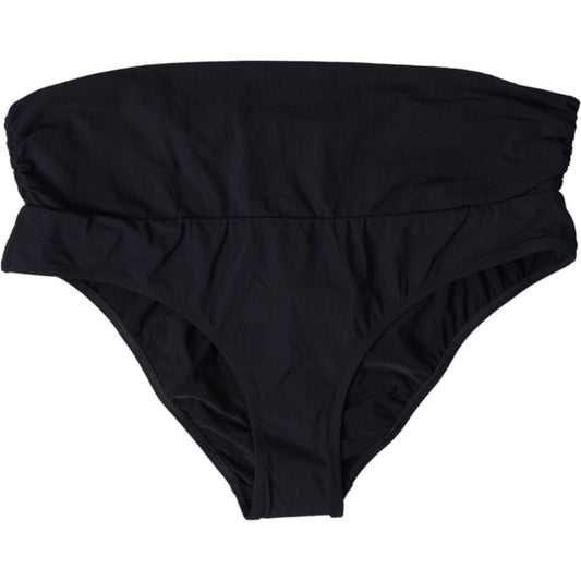 Dolce & Gabbana Black Nylon Stretch Swimwear Slip Bottom Bikini
