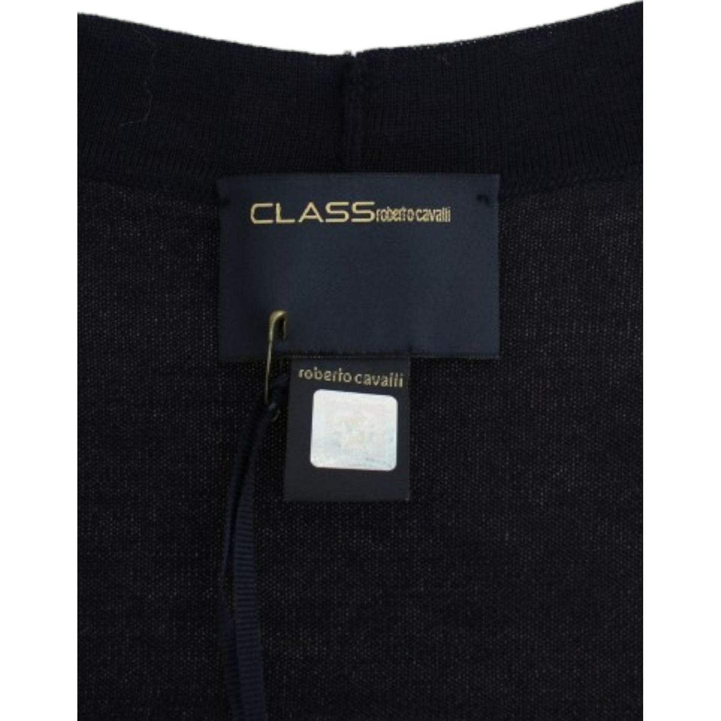 Cavalli Blue cropped wool cardigan Cavalli