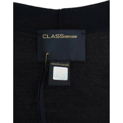 Cavalli Blue cropped wool cardigan Cavalli