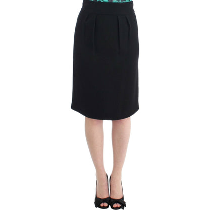 Cavalli Black wool pencil skirt Cavalli