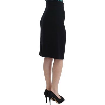Cavalli Black wool pencil skirt Cavalli