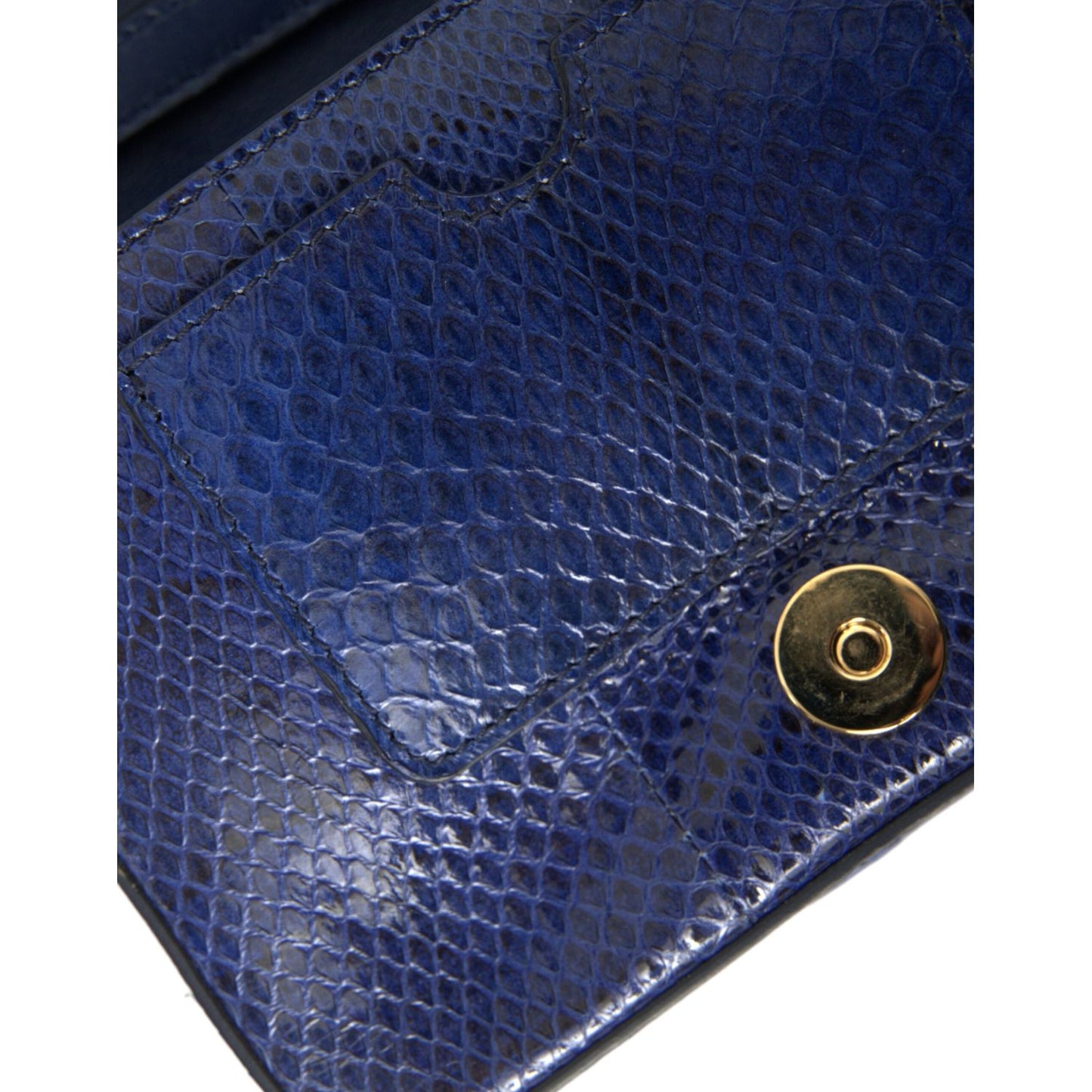 Dolce & Gabbana Dark Blue Fur Ayers Lily Twist Crossbody Shoulder Bag