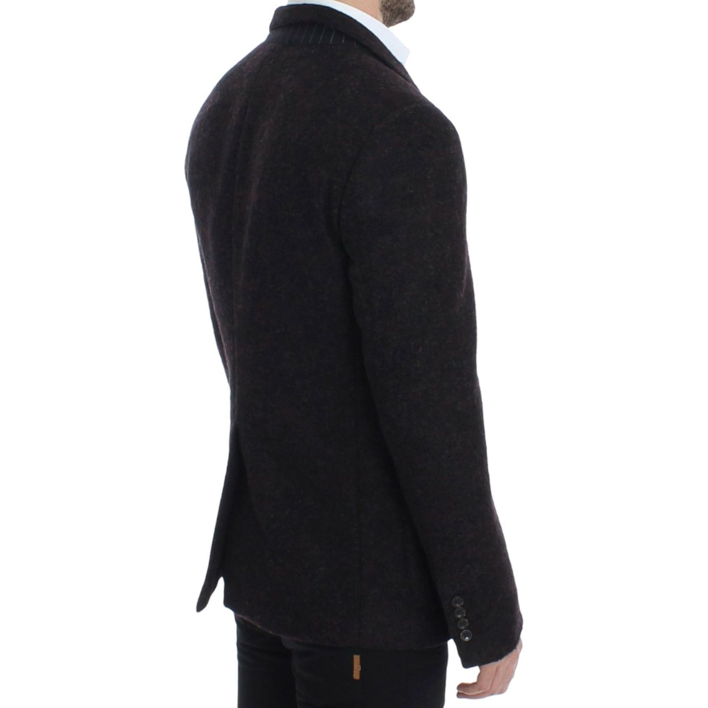 Dolce & Gabbana Bordeaux Alpaga Two-Button Blazer Jacket Dolce & Gabbana