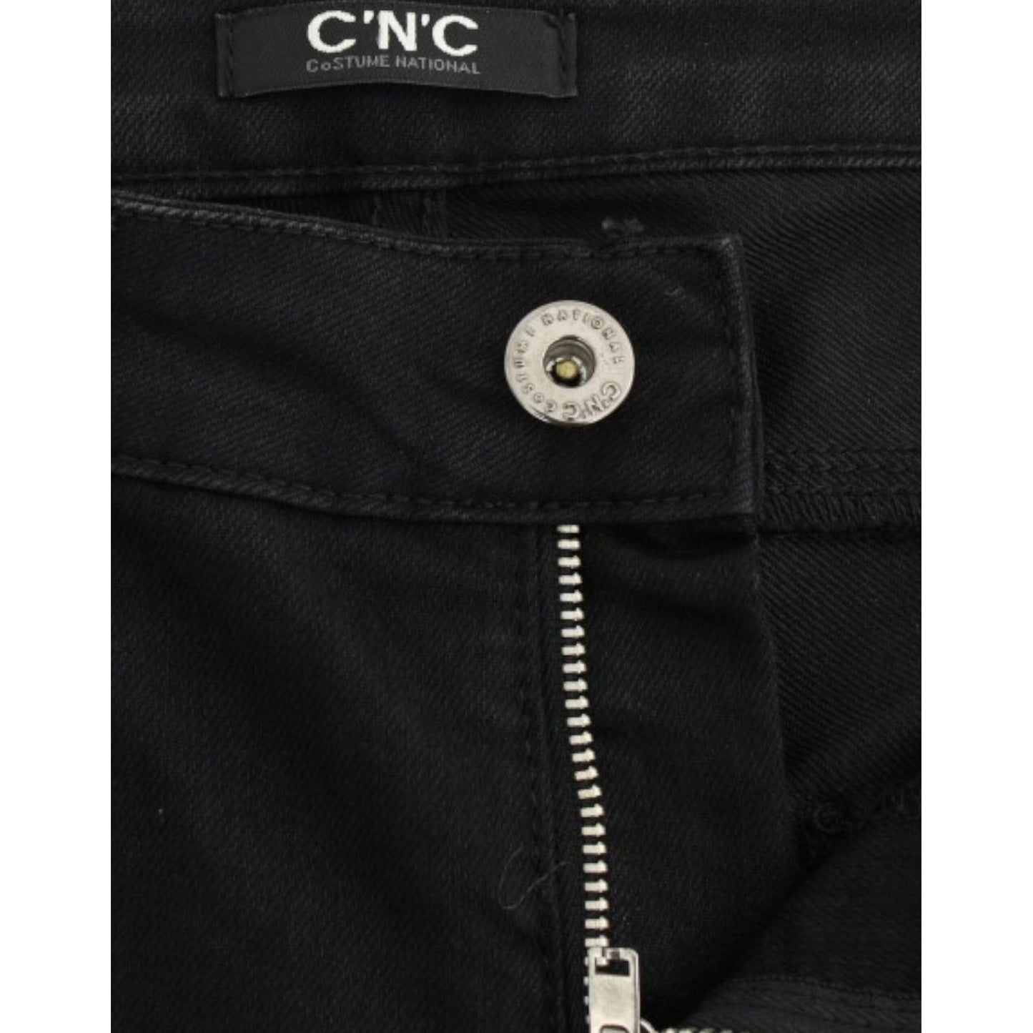 Costume National Elegant Black Straight Leg Jeans Jeans & Pants Costume National