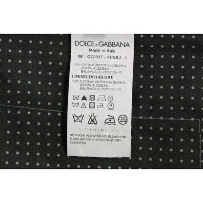 Dolce & Gabbana Gray Polka Dot Dress Vest Gilet Weste