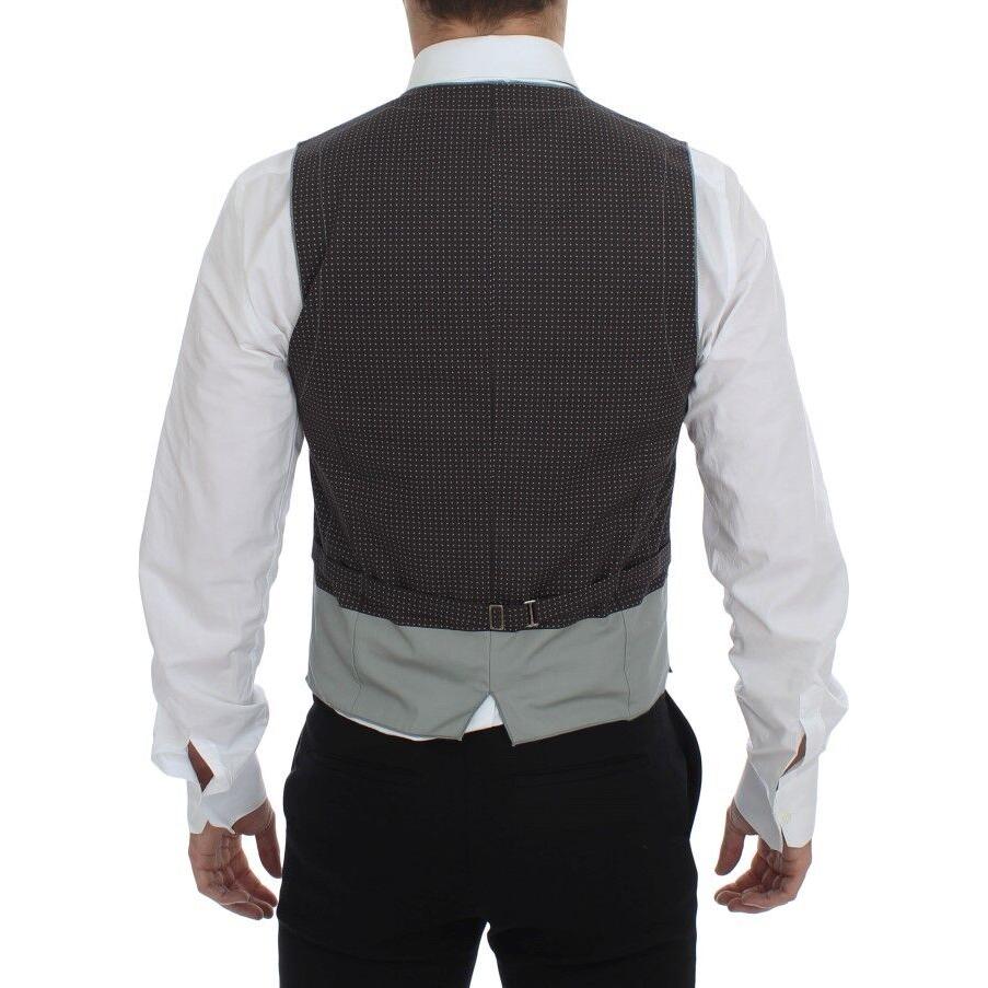 Dolce & Gabbana Elegant Gray Cotton Dress Vest Dolce & Gabbana