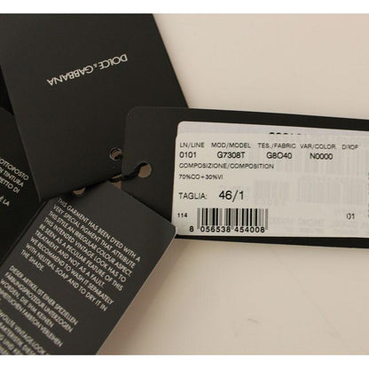 Dolce & Gabbana Black Cotton Blend Dress Vest Gilet