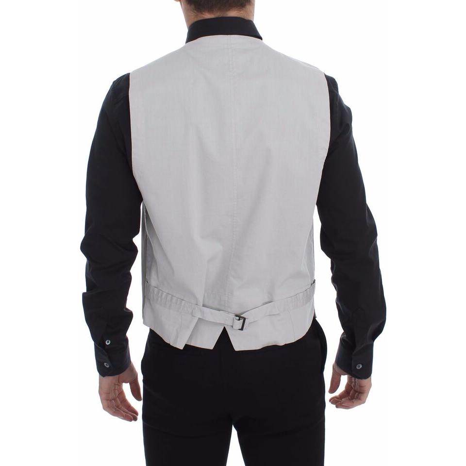 سترة أنيقة من القطن والحرير باللون البيج من دولتشي آند غابانا