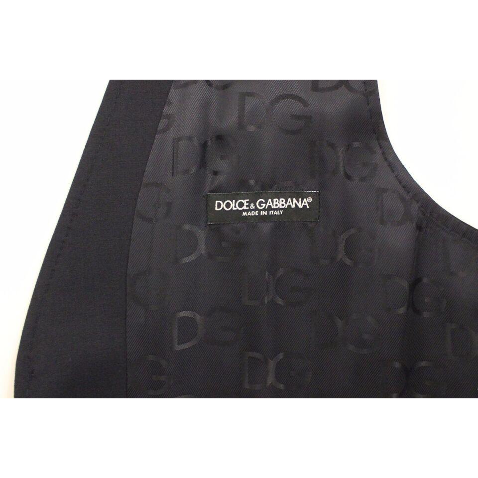 سترة أنيقة مخططة باللون الرمادي من دولتشي آند غابانا مصنوعة من الصوف والحرير