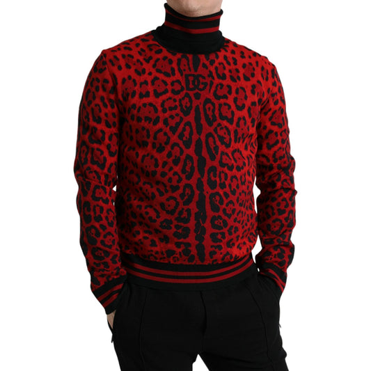 Dolce & Gabbana Elegant Leopard Turtleneck Sweater Dolce & Gabbana