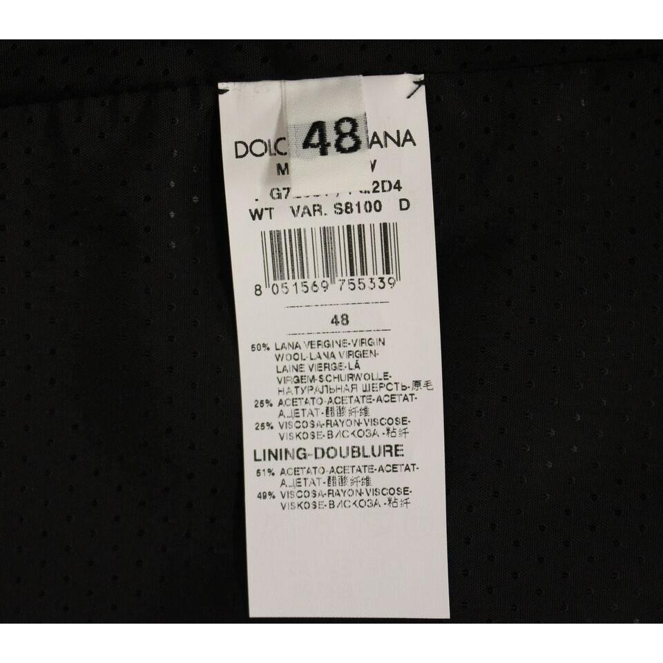 سترة أنيقة من مزيج الصوف باللون الرمادي من دولتشي آند غابانا