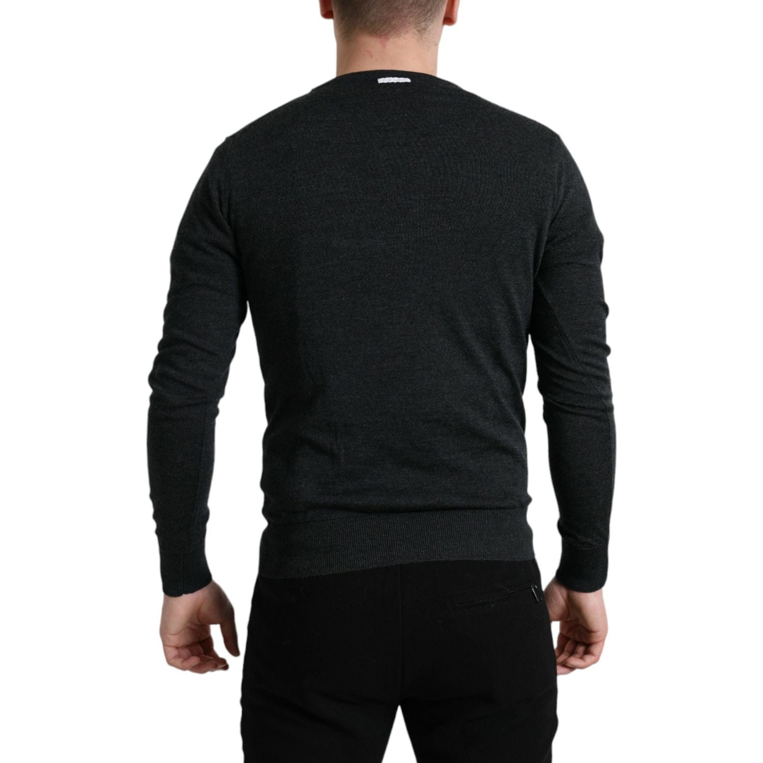 سترة صوفية رمادية أنيقة من دولتشي آند غابانا