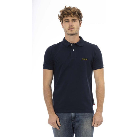 Baldinini Trend Blue Cotton Men Polo Baldinini Trend