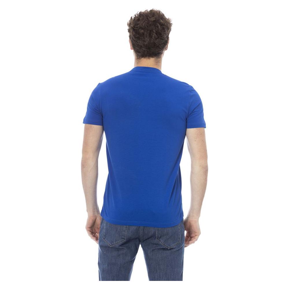 Baldinini Trend Blue Cotton Men T-Shirt Baldinini Trend