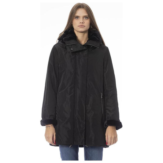 Baldinini Trend Black Polyester Women Jacket Baldinini Trend