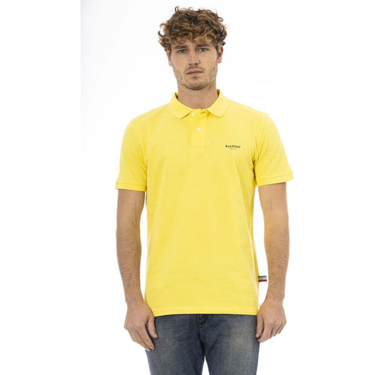 Baldinini Trend Yellow Cotton Men Polo Baldinini Trend