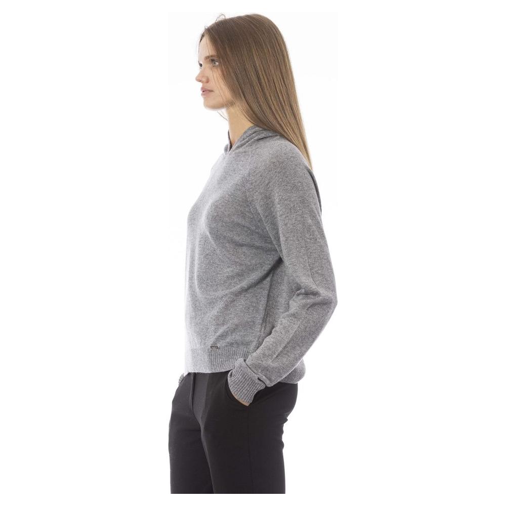 Baldinini Trend Gray Wool Women Sweater Baldinini Trend