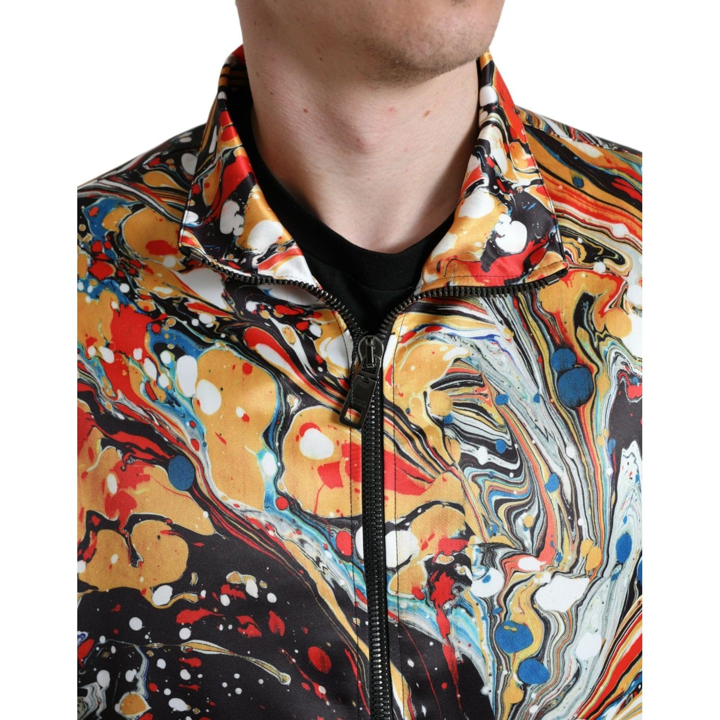 Dolce & Gabbana Colorful Abstract Bomber Jacket Dolce & Gabbana