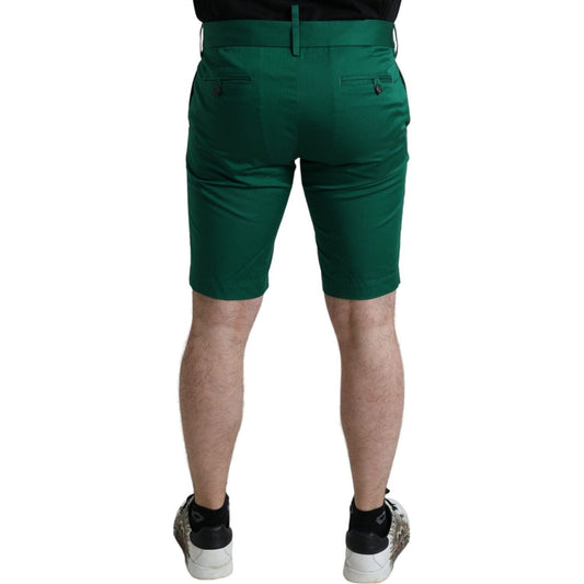 Dolce & Gabbana Elegant Deep Green Cotton Bermuda Shorts Dolce & Gabbana