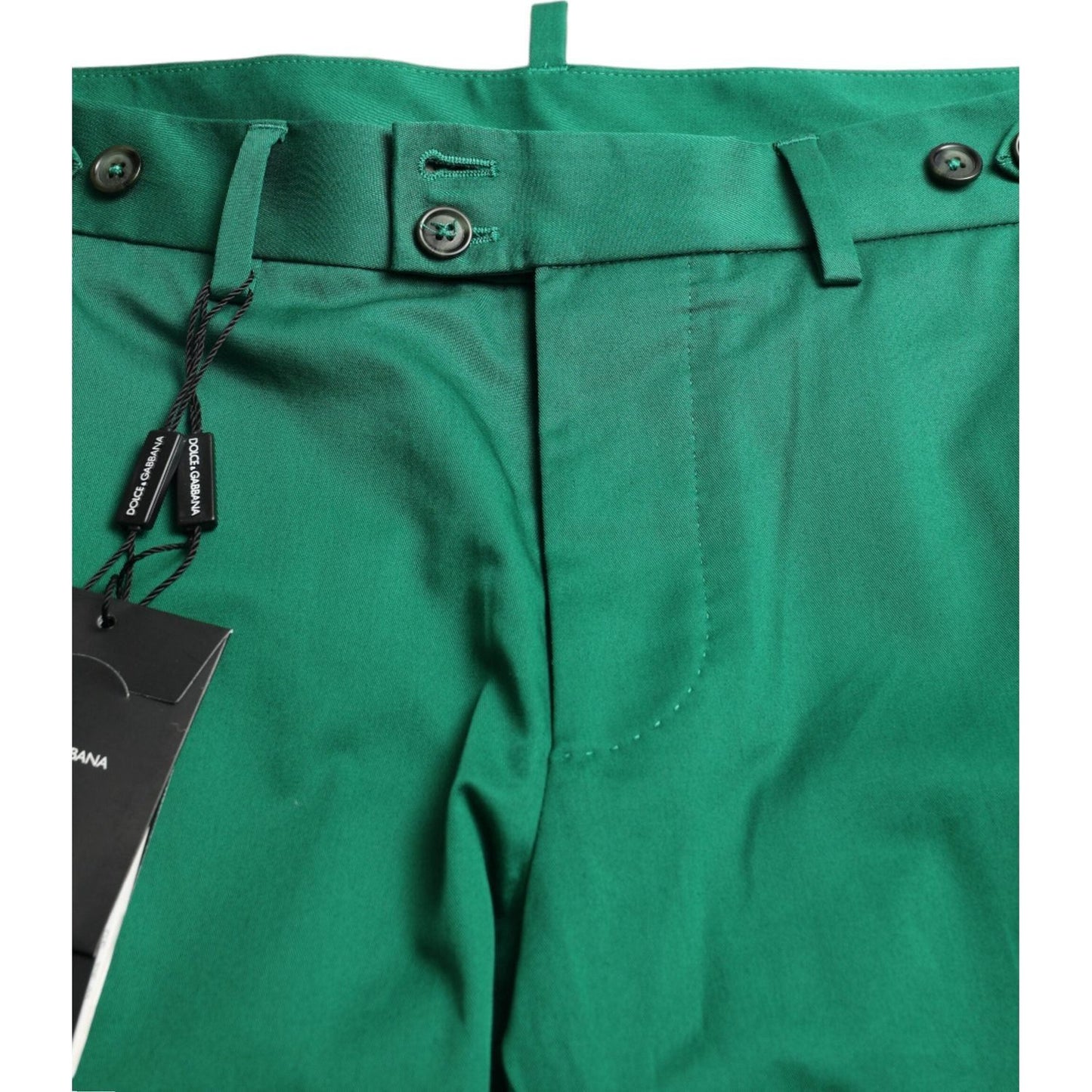 Dolce & Gabbana Elegant Deep Green Cotton Bermuda Shorts Dolce & Gabbana