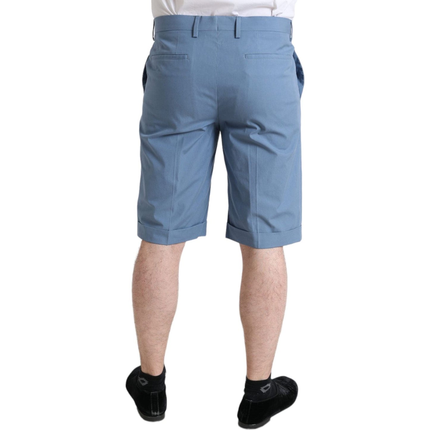 Dolce & Gabbana Sky Blue Cotton Bermuda Shorts Dolce & Gabbana