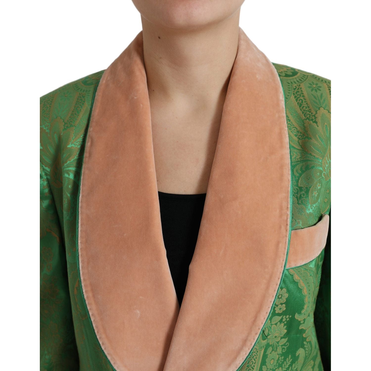 سترة مزدوجة الصدر من دولتشي آند غابانا بتصميم مزهر