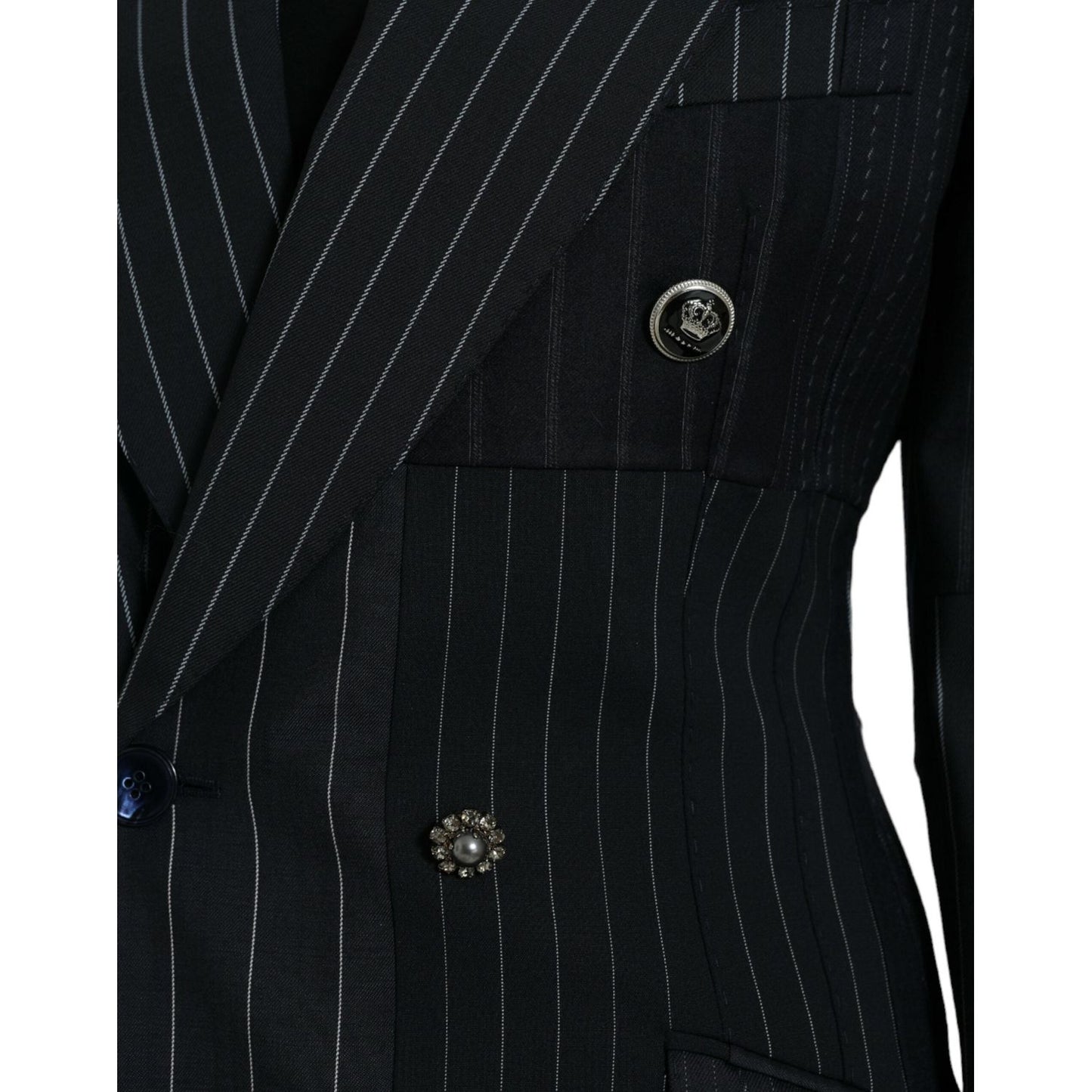 Dolce & Gabbana Elegant Striped Virgin Wool Blazer Dolce & Gabbana