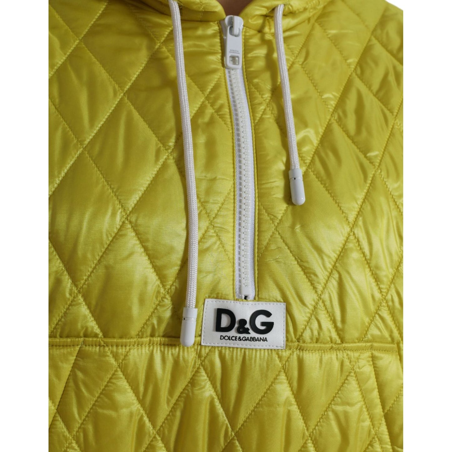 Dolce & Gabbana Radiant Yellow Hooded Jacket Dolce & Gabbana