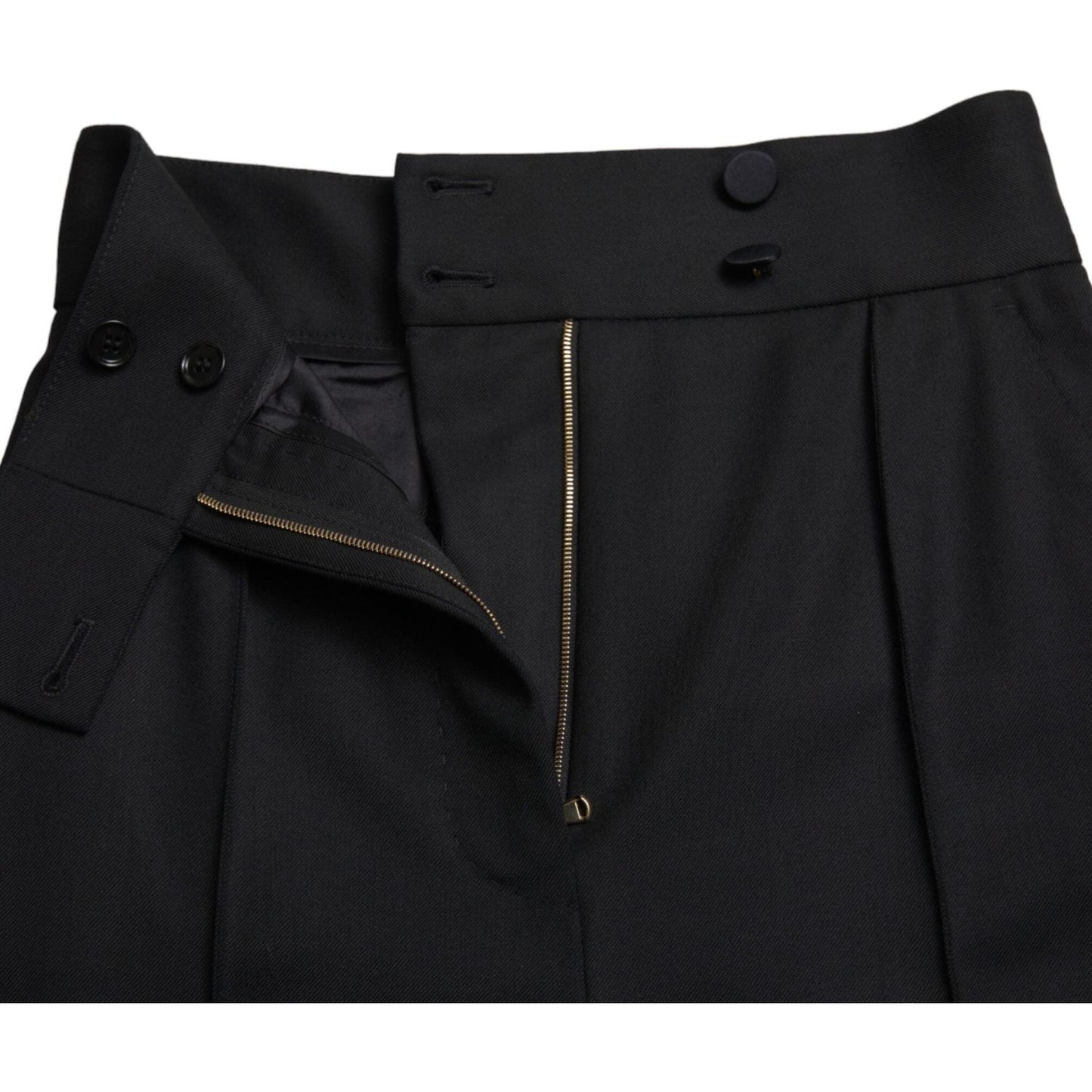 Dolce & Gabbana Elegant High Waist Tapered Wool Pants Dolce & Gabbana