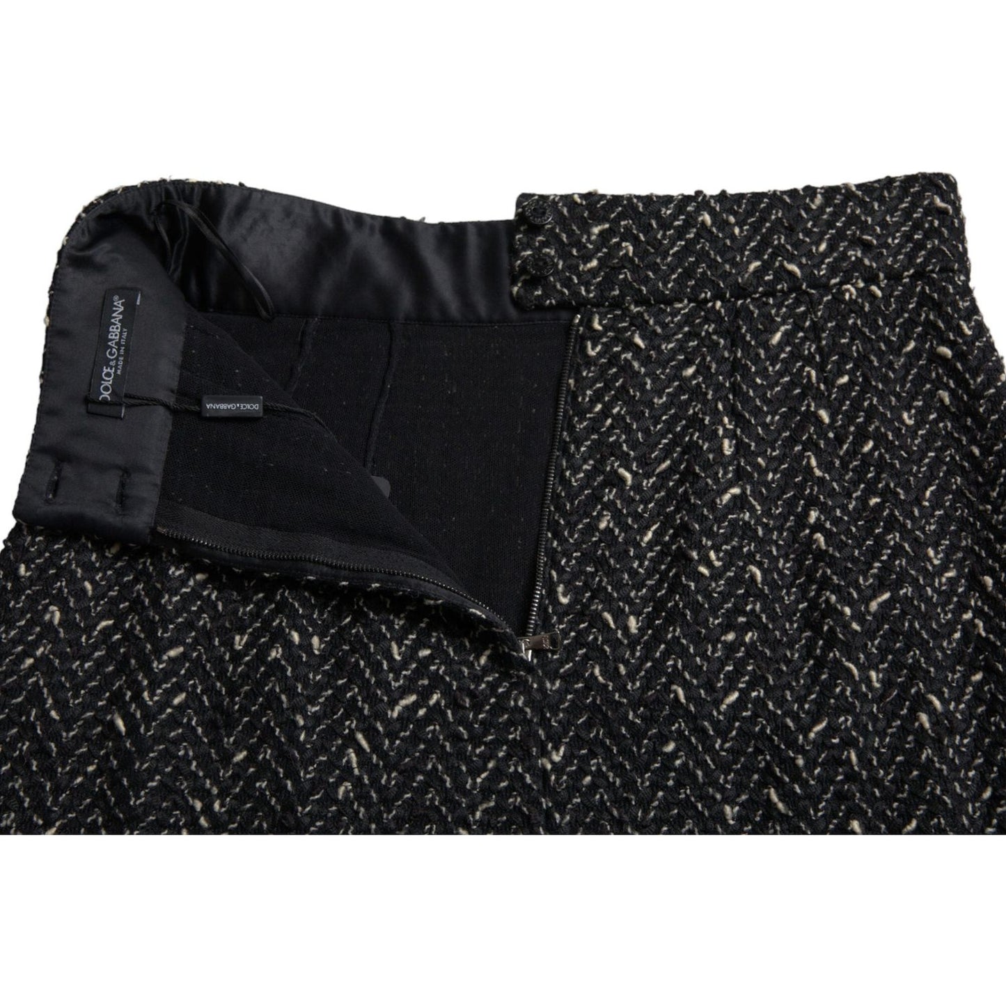 Dolce & Gabbana Elegant Tweed High-Waist Mini Skirt Dolce & Gabbana