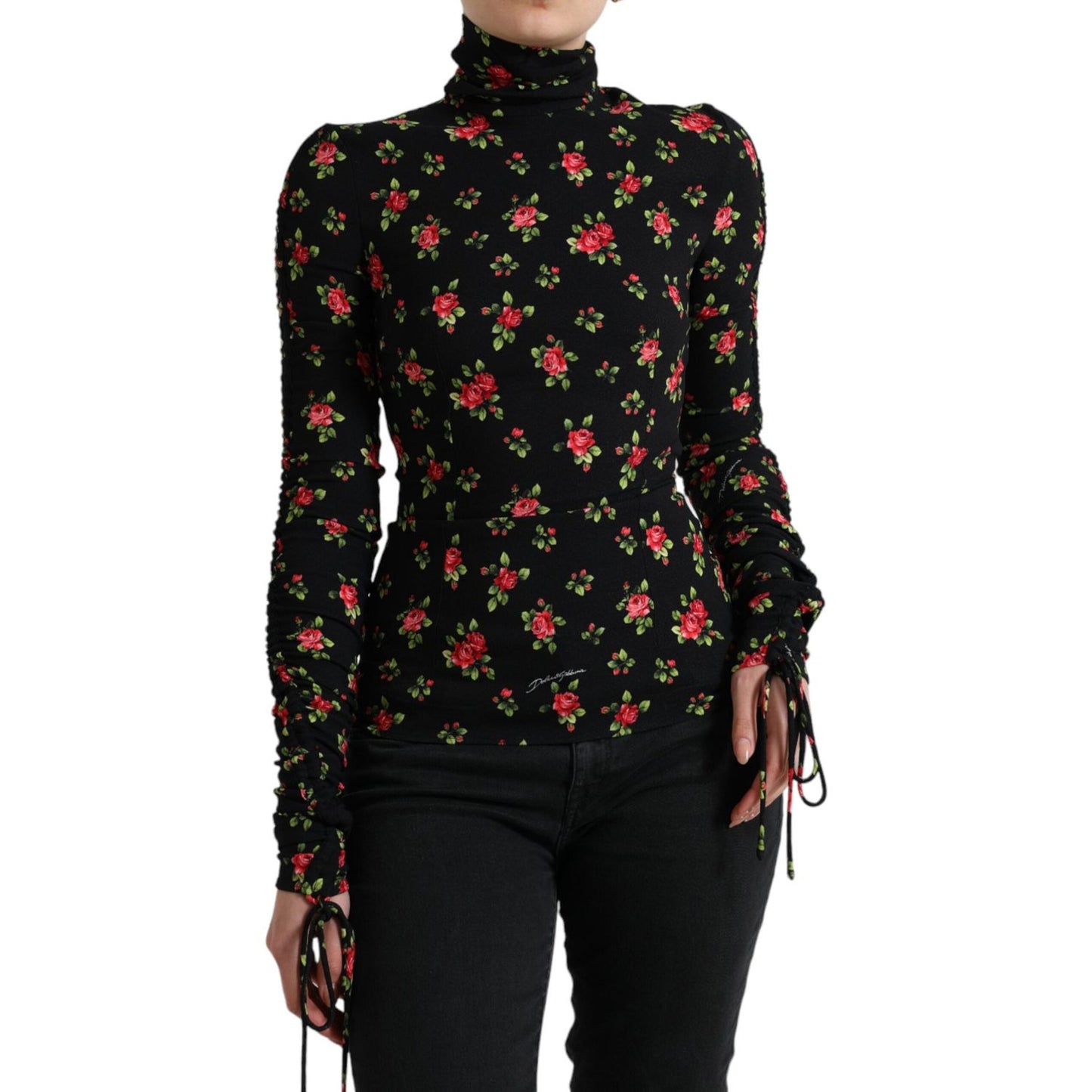 Dolce & Gabbana Elegant Floral Silk Blend Top Dolce & Gabbana