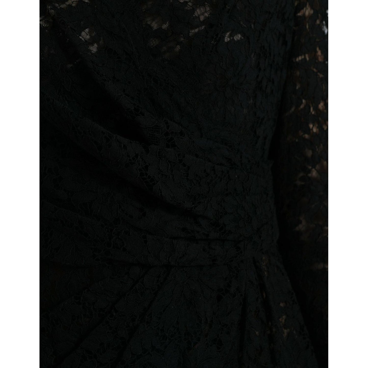 Dolce & Gabbana Elegant Black Floral Lace Sheath Mini Dress Dolce & Gabbana