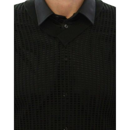 Dolce & Gabbana Dark Green Runway Netz Pullover Netted Sweater