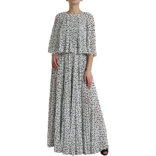 Dolce & Gabbana Elegant Polka Dots Maxi Dress Dolce & Gabbana