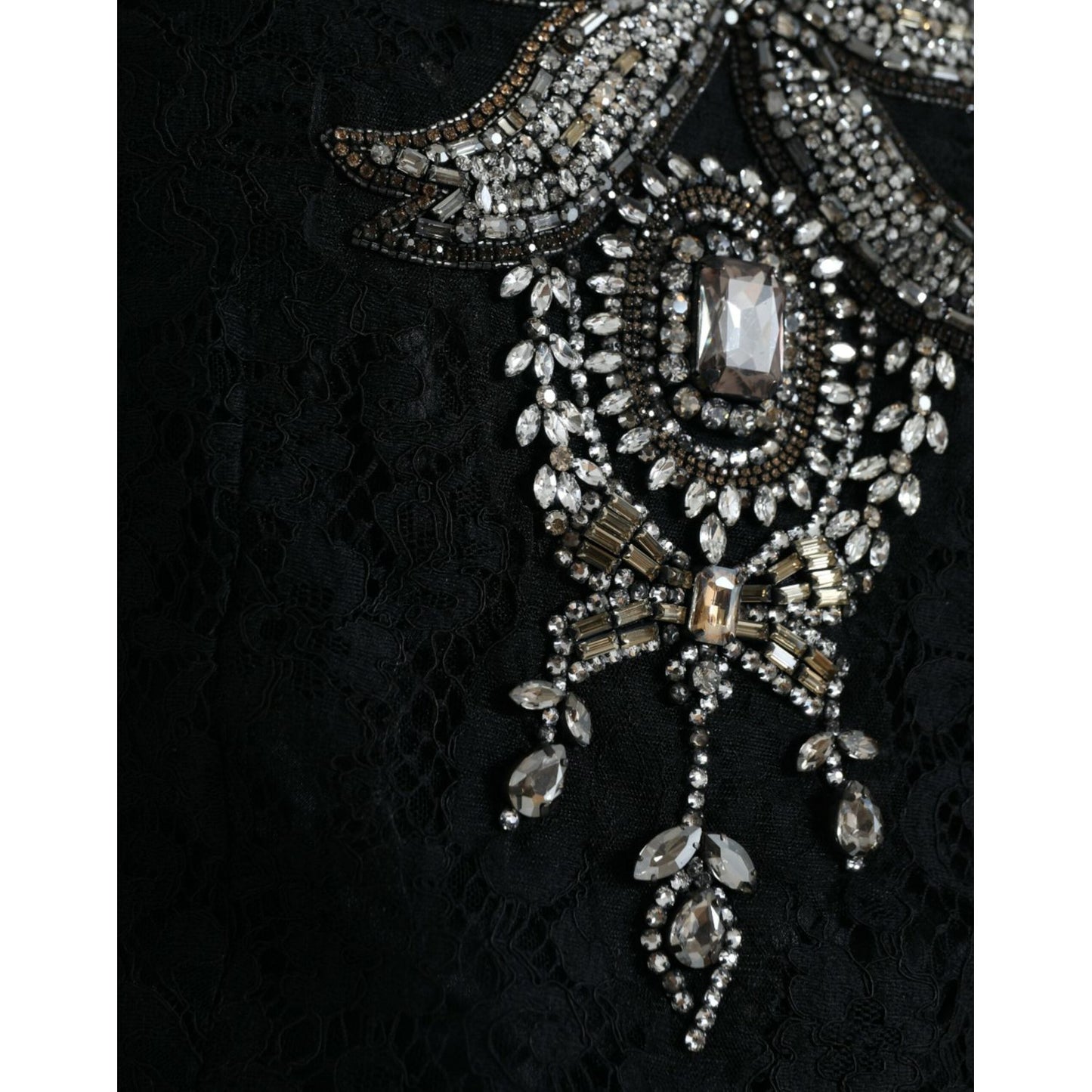 Dolce & Gabbana Elegant Crystal-Embellished Sheath Dress Dolce & Gabbana