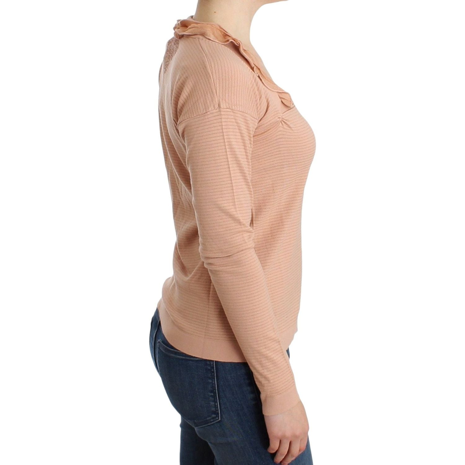 سترة برتقالية أنيقة مخططة من مزيج الصوف من Ermanno Scervino