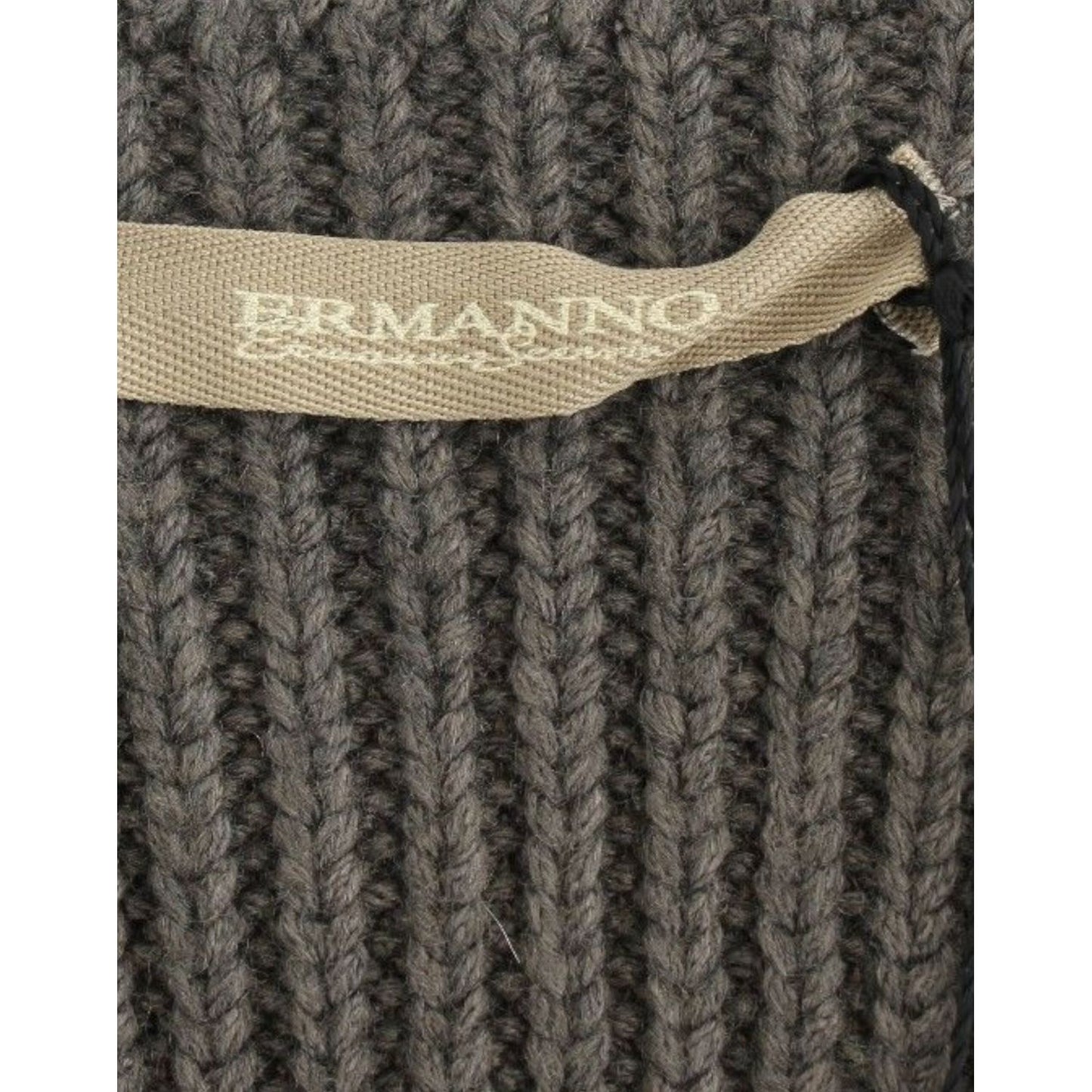 Ermanno Scervino Chic Gray Knit Crew Neck Top Ermanno Scervino